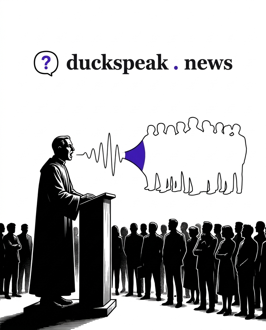 One voice swells into the outline of a whole crowd. The real crowd, every one of them different, stands behind him unasked.